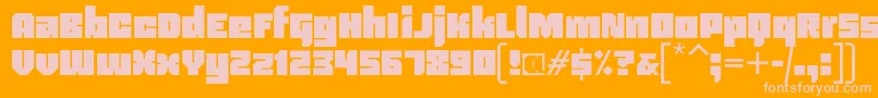 フォントBlackentina4f – オレンジの背景にピンクのフォント