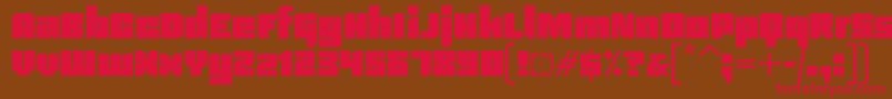 Blackentina4f-fontti – punaiset fontit ruskealla taustalla