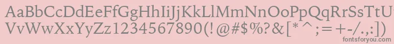 BitstreamIowanOldStyleBt Font – Gray Fonts on Pink Background