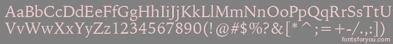 BitstreamIowanOldStyleBt Font – Pink Fonts on Gray Background