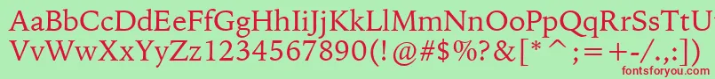 BitstreamIowanOldStyleBt Font – Red Fonts on Green Background