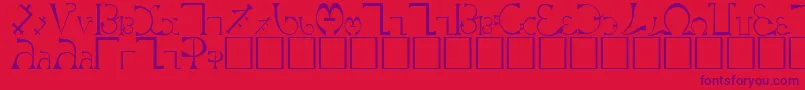 EnochianRegular Font – Purple Fonts on Red Background