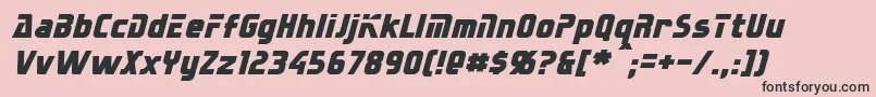 SternbachItalic Font – Black Fonts on Pink Background