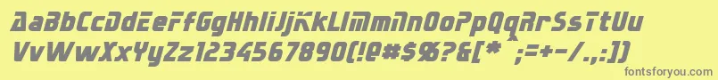 SternbachItalic Font – Gray Fonts on Yellow Background