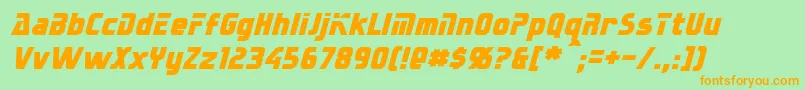 SternbachItalic Font – Orange Fonts on Green Background