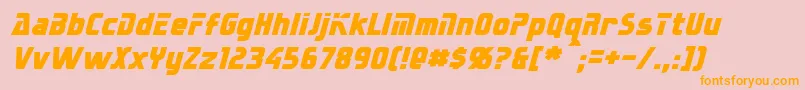 SternbachItalic Font – Orange Fonts on Pink Background