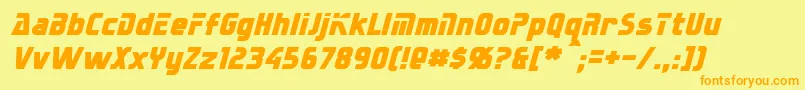 SternbachItalic Font – Orange Fonts on Yellow Background