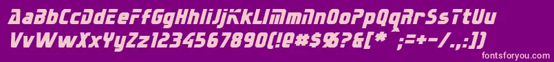 SternbachItalic Font – Pink Fonts on Purple Background