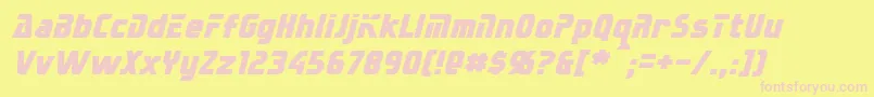 SternbachItalic-Schriftart – Rosa Schriften auf gelbem Hintergrund