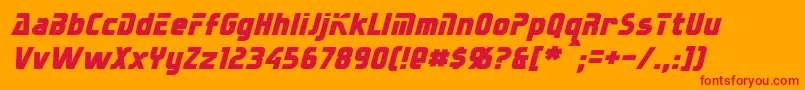 SternbachItalic Font – Red Fonts on Orange Background