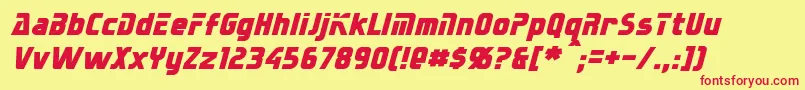 SternbachItalic Font – Red Fonts on Yellow Background