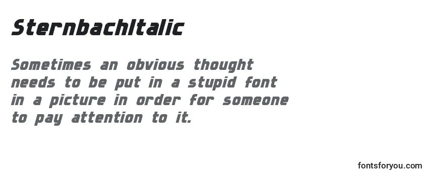 Review of the SternbachItalic Font