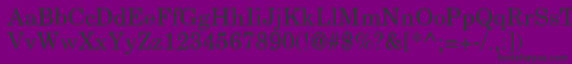 NewcenturyschlbkRoman Font – Black Fonts on Purple Background