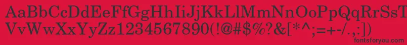 NewcenturyschlbkRoman Font – Black Fonts on Red Background