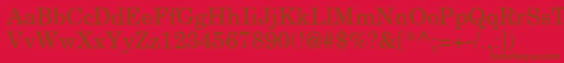 fuente NewcenturyschlbkRoman – Fuentes Marrones Sobre Fondo Rojo