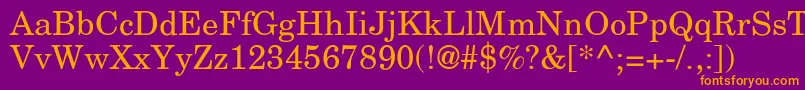 More about NewcenturyschlbkRoman Font NewcenturyschlbkRoman Font – Orange Fonts on Purple Background