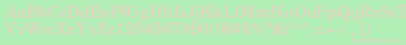 NewcenturyschlbkRoman Font – Pink Fonts on Green Background