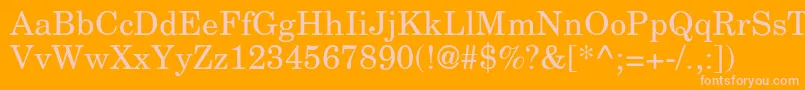 NewcenturyschlbkRoman Font – Pink Fonts on Orange Background