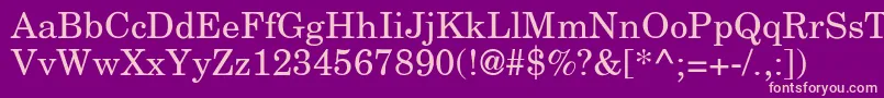 NewcenturyschlbkRoman Font – Pink Fonts on Purple Background