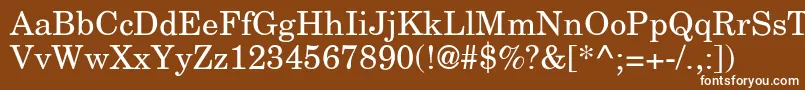 NewcenturyschlbkRoman Font – White Fonts on Brown Background