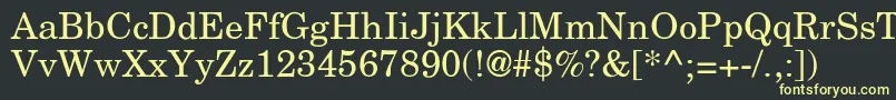 NewcenturyschlbkRoman Font – Yellow Fonts on Black Background