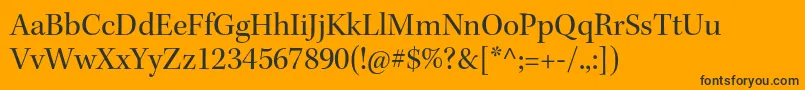 KeplerstdSubh Font – Black Fonts on Orange Background