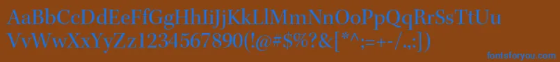 KeplerstdSubh Font – Blue Fonts on Brown Background
