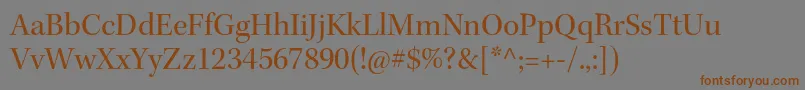KeplerstdSubh Font – Brown Fonts on Gray Background