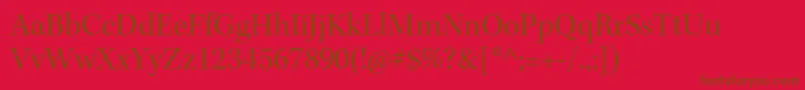 KeplerstdSubh Font – Brown Fonts on Red Background