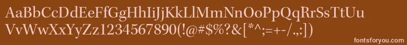 KeplerstdSubh Font – Pink Fonts on Brown Background