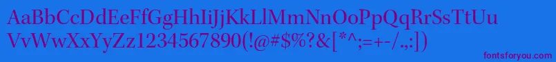 KeplerstdSubh Font – Purple Fonts on Blue Background