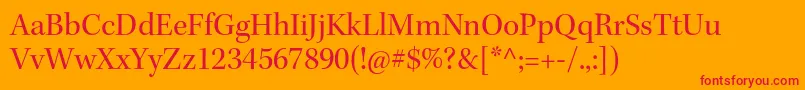 KeplerstdSubh Font – Red Fonts on Orange Background