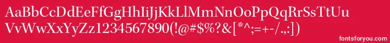 KeplerstdSubh Font – White Fonts on Red Background