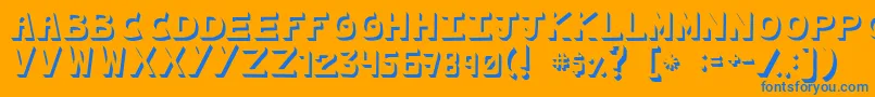 フォントCachetonaLlena – オレンジの背景に青い文字