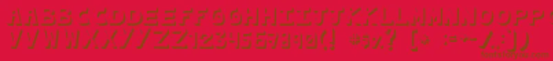 CachetonaLlena-fontti – ruskeat fontit punaisella taustalla
