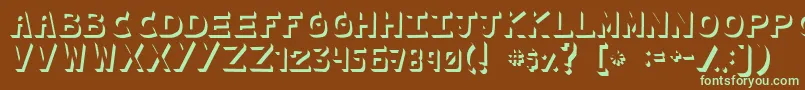 CachetonaLlena Font – Green Fonts on Brown Background