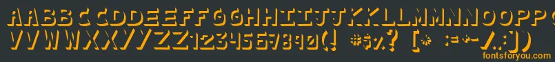 フォントCachetonaLlena – 黒い背景にオレンジの文字