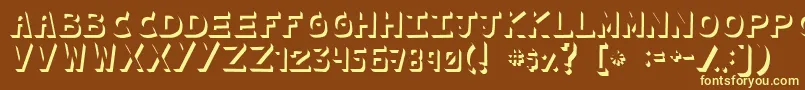 CachetonaLlena-fontti – keltaiset fontit ruskealla taustalla