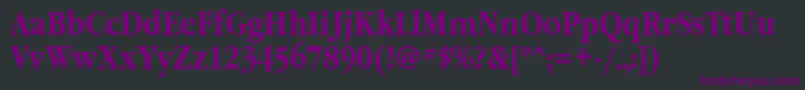 Шрифт GaramondnarrowettBold – фиолетовые шрифты на чёрном фоне