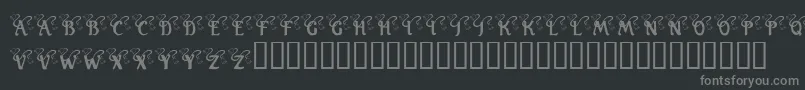 KrWeddingBells Font – Gray Fonts on Black Background