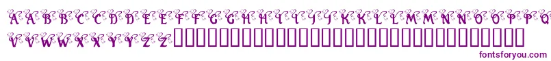 KrWeddingBells-Schriftart – Violette Schriften auf weißem Hintergrund