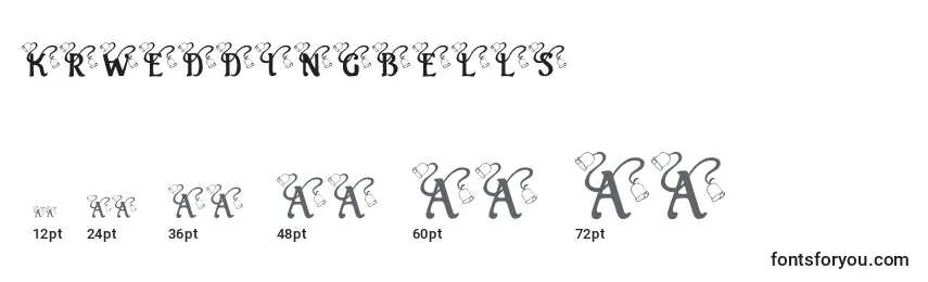 KrWeddingBells Font Sizes