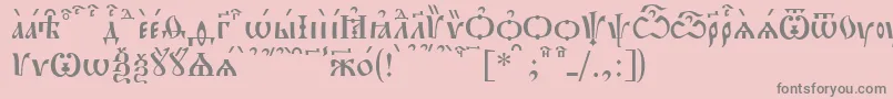 PochaevskKucs Font – Gray Fonts on Pink Background