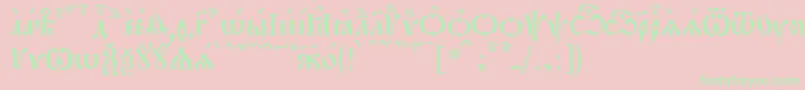 PochaevskKucs Font – Green Fonts on Pink Background