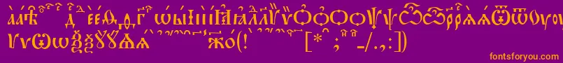 PochaevskKucs Font – Orange Fonts on Purple Background