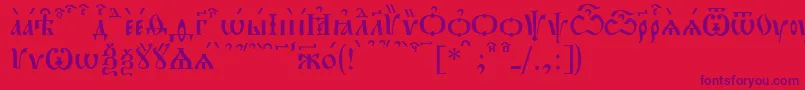 PochaevskKucs Font – Purple Fonts on Red Background