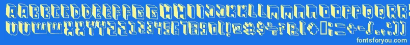 PastasBlack Font – Yellow Fonts on Blue Background