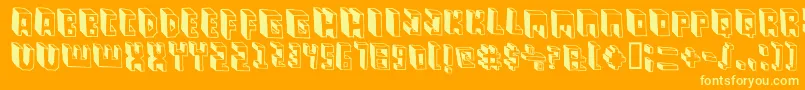PastasBlack Font – Yellow Fonts on Orange Background