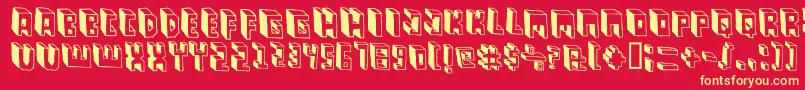 PastasBlack-Schriftart – Gelbe Schriften auf rotem Hintergrund