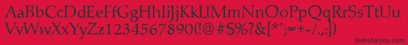 MarathonantiqueRegular Font – Black Fonts on Red Background